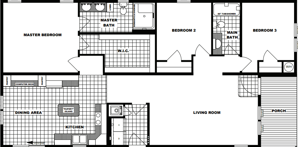 G-3400 floor plan home features