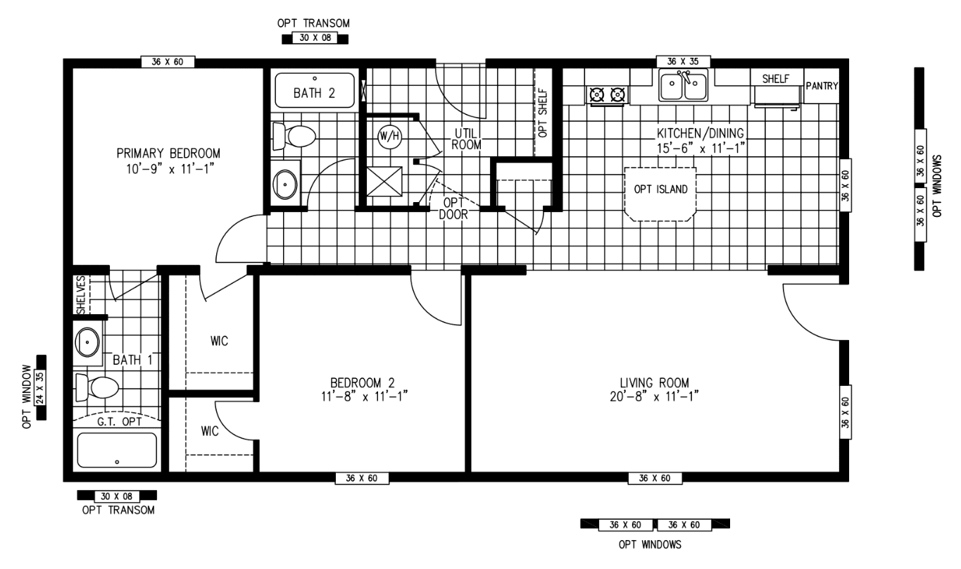 Turqouise floor plan home features