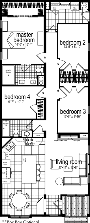 Spectra cs7303 floor plan home features