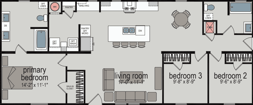 Sunlight 1306 floor plan home features