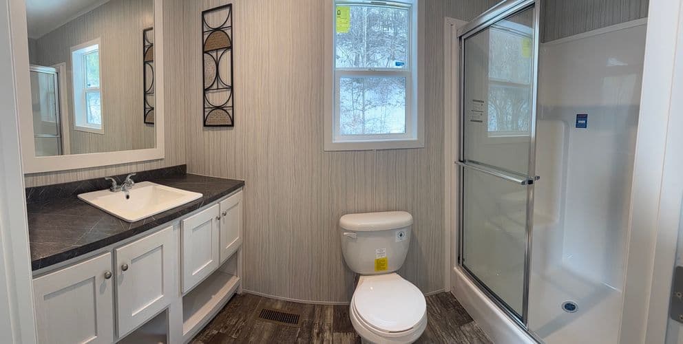 Amber bathroom home features
