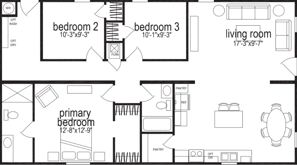 Summit 3903 floor plan home features