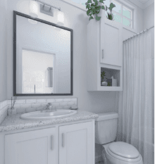 Shore park bathroom home features