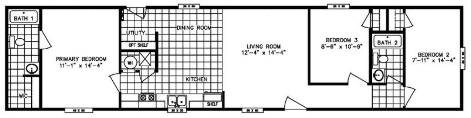 Sapphire 66 floor plan home features