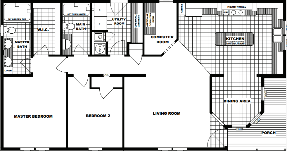 G-3357 floor plan home features