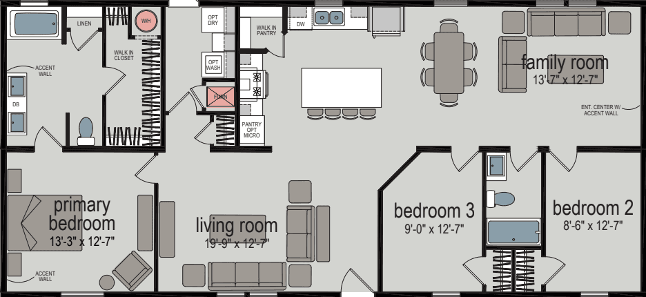 Abundance 1547 floor plan home features