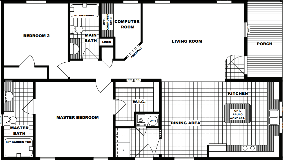 G-3154 floor plan home features