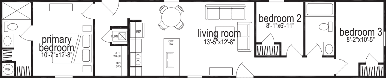 Zenith 6802 floor plan home features