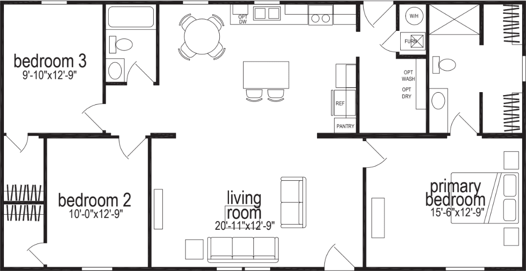 Erie 3907 floor plan home features