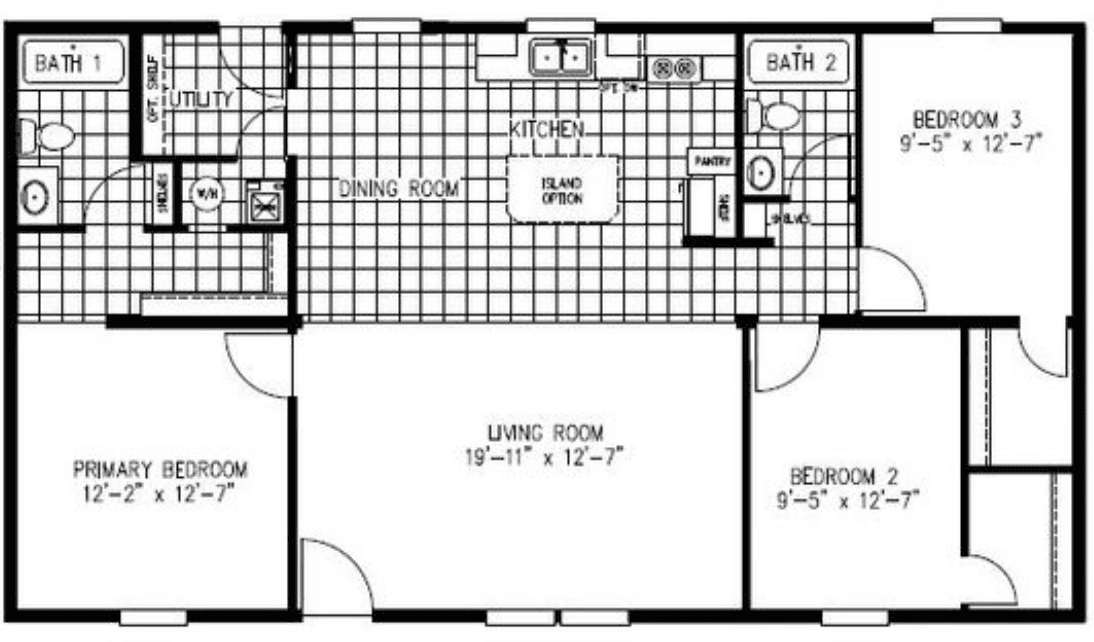 Amethyst 48 floor plan home features